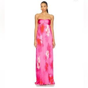 Lovers + Friends Gia Gown in Pink Floral Multi